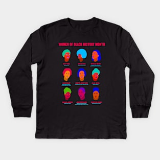 Women Of Black History Month Kids Long Sleeve T-Shirt